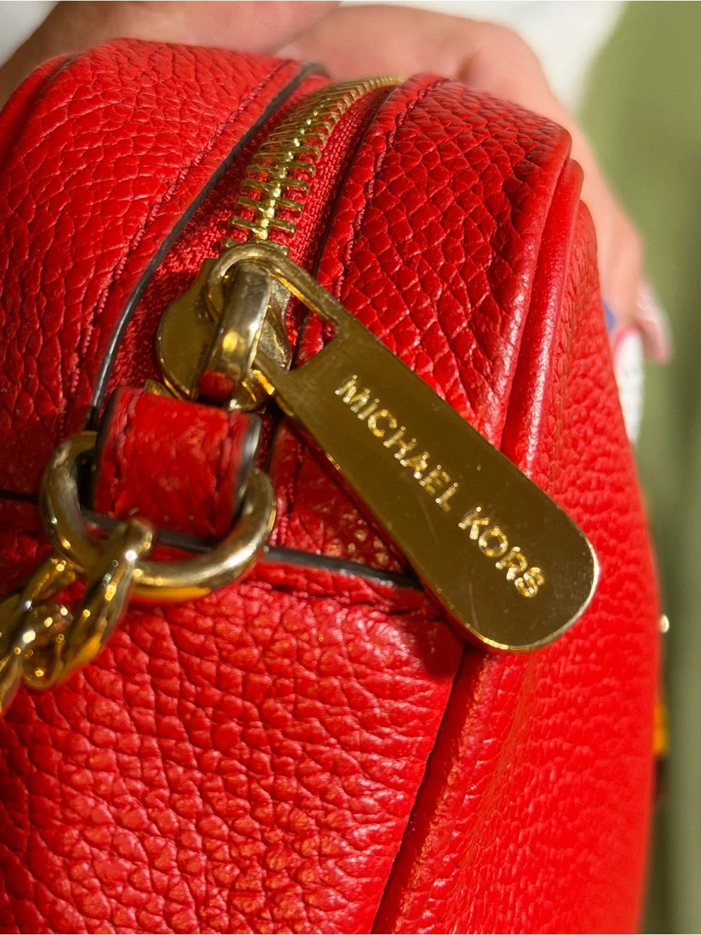 Michael Kors cherry red